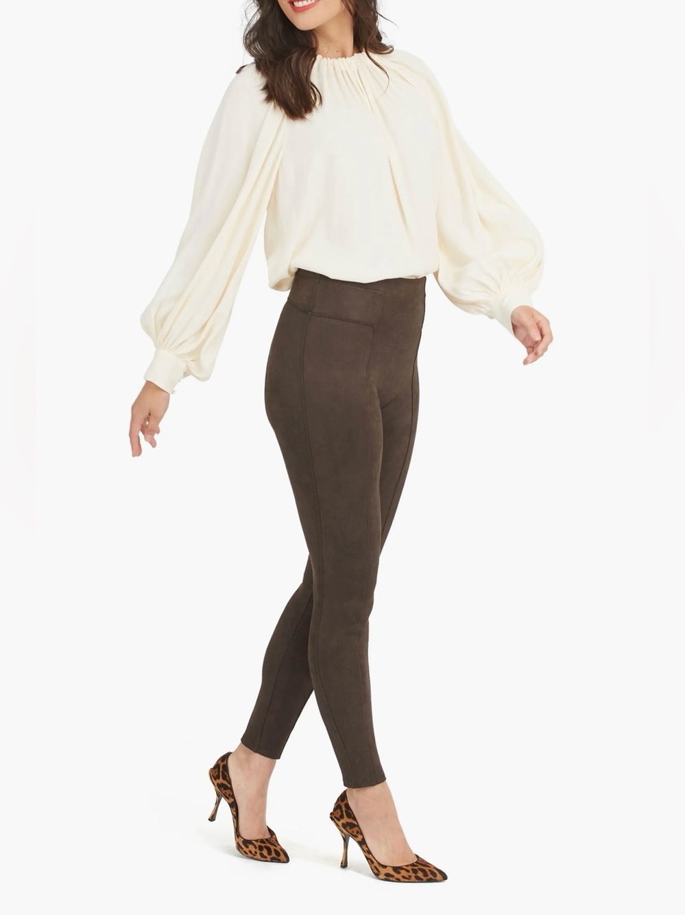 SPANX High-Waist Faux Suede Leggings